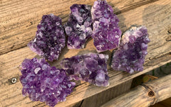MIMOSA Amethyst clusters box geodes presented as a thoughtful home gift.