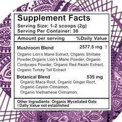 Mind Master powder stirred into coffee for smooth, caffeine-free energy.