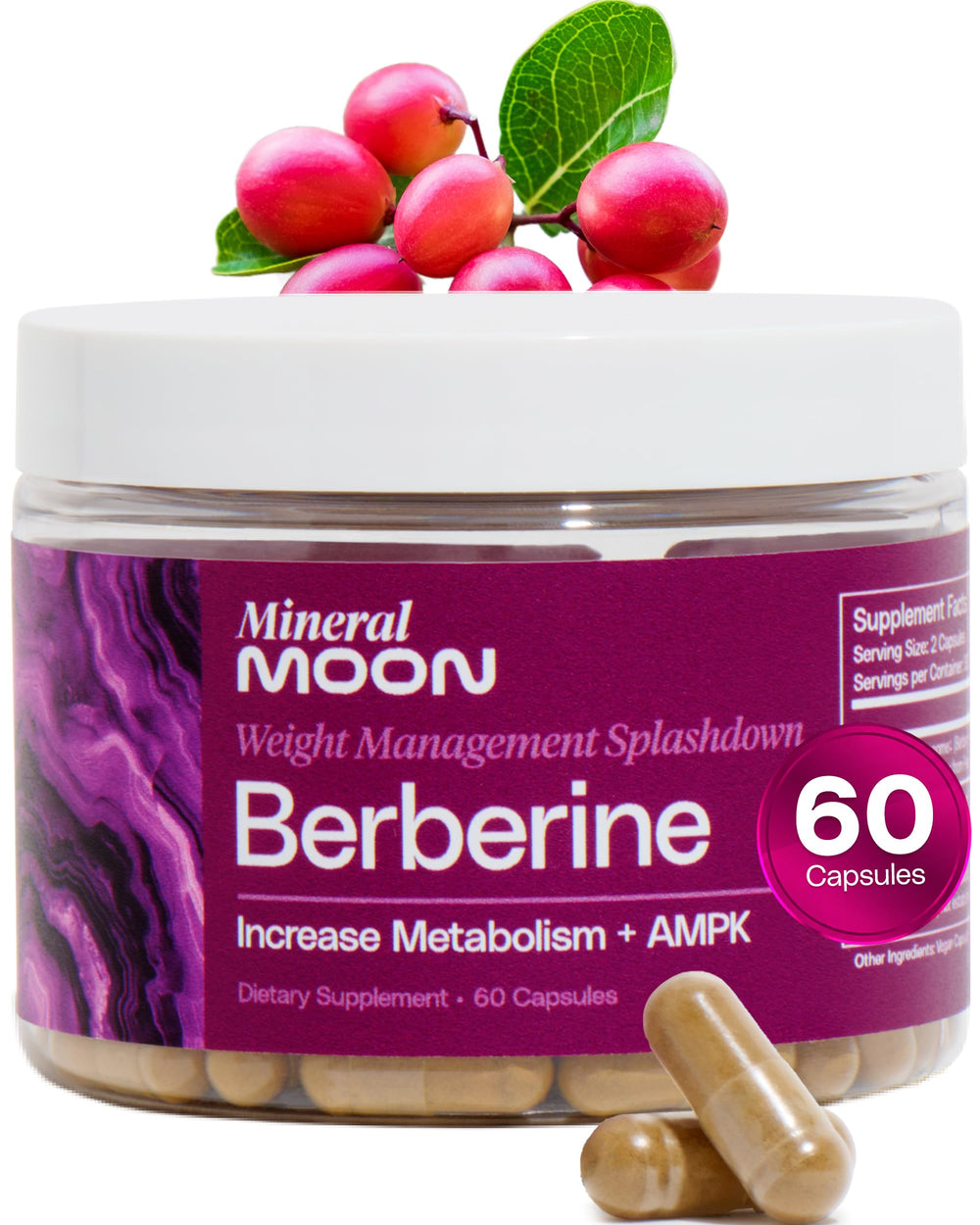Mineral Moon Premium Berberine bottle on a counter for daily wellness.