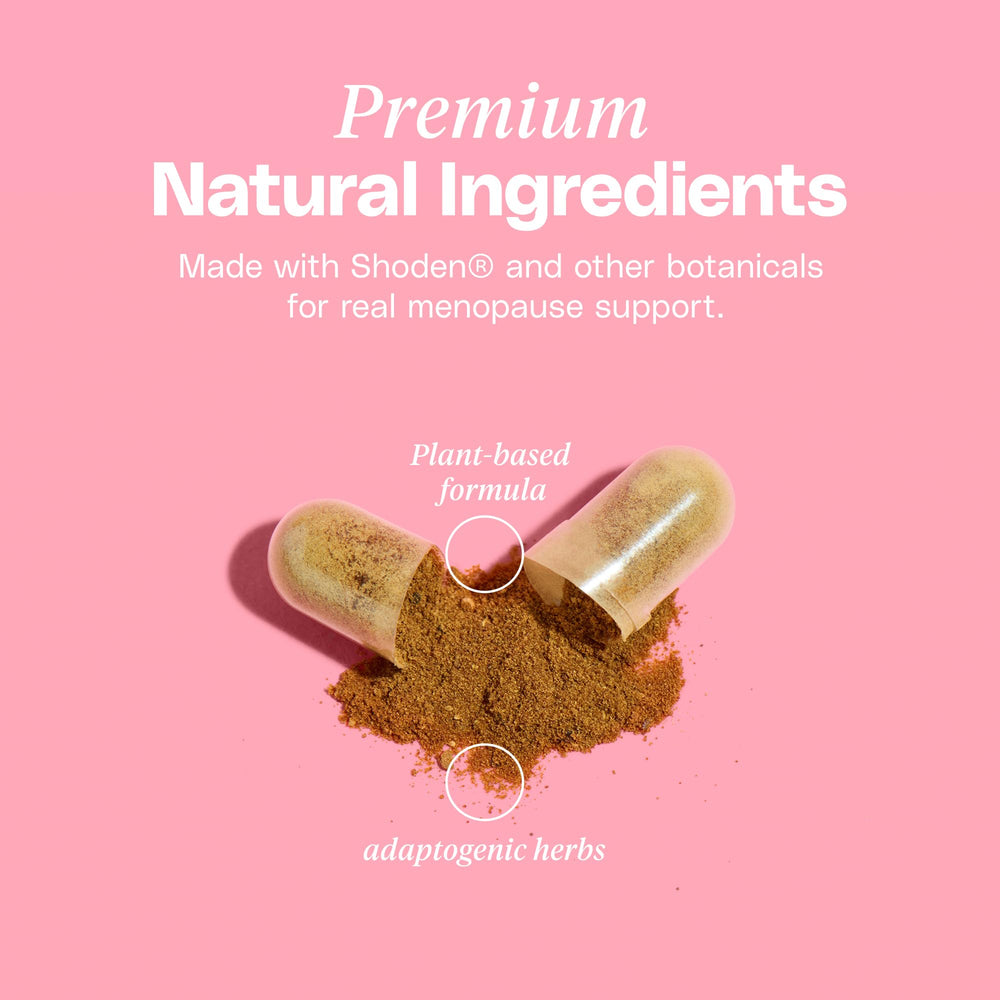 Ashwagandha ingredient closeup from Mineral Moon supporting focus during hormonal changes.