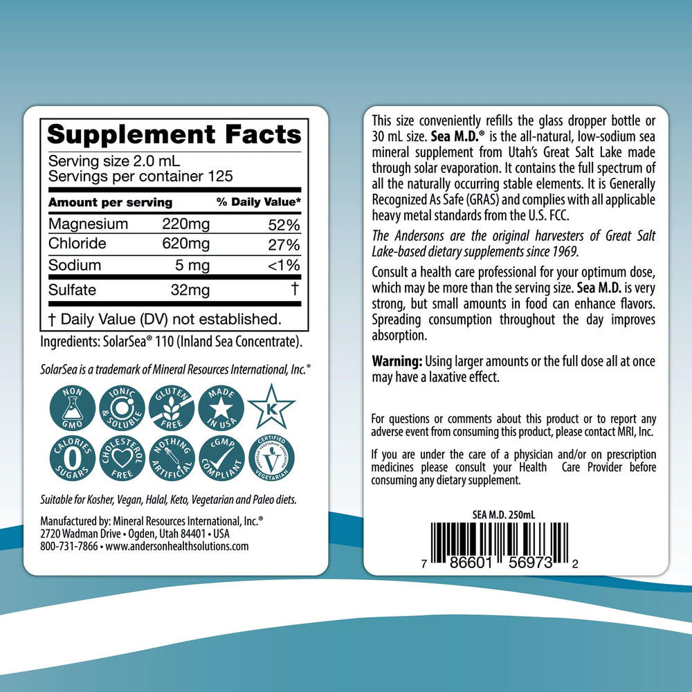 Anderson Sea M.D. bottle pour demonstrating convenient mixing
