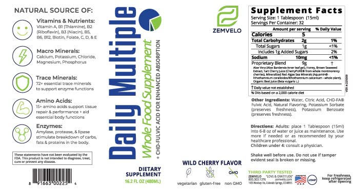 Mineralife Liquid Daily Multiple bottle pour demonstrates easy daily nutrition for the whole family.