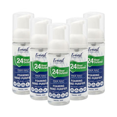 Mint Bucket Everest foaming sanitizer bottle with pump for quick on-the-go protection.
