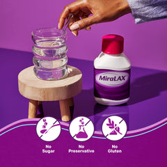 MiraLAX provides gentle relief without harsh side effects like bloating.