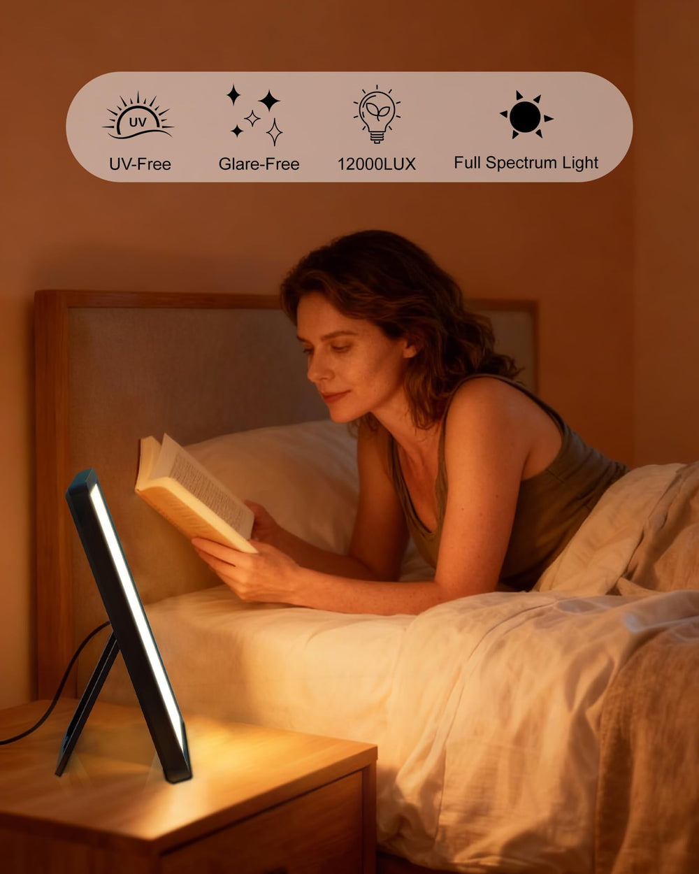 3-in-1 mount with timer and brightness control for flexible routines.