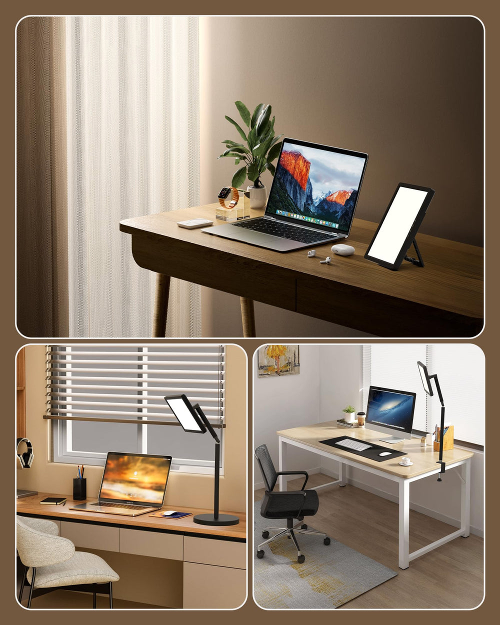 MirthSip Sunlight Lamp offers top-down illumination to reduce glare for comfort.