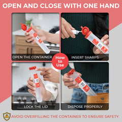 MirTouch auto-pens compatible travel sharps container designed for pens and needles.