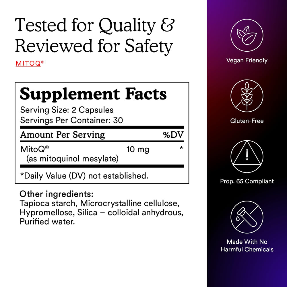 MitoQ Pure everyday-use scene for simple daily energy support.