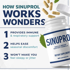 Mizzle SinuProl hands holding bottle suggest convenient daily routine.
