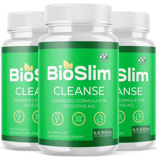 MJO Bioslim Cleanse bottle front for active daily use