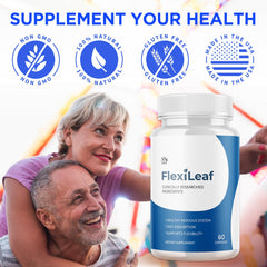 MJO Flexileaf label detail emphasizes natural ingredients and strength.