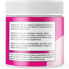 MJO Gelatin Burn Powder ingredients label emphasizes all-natural components.