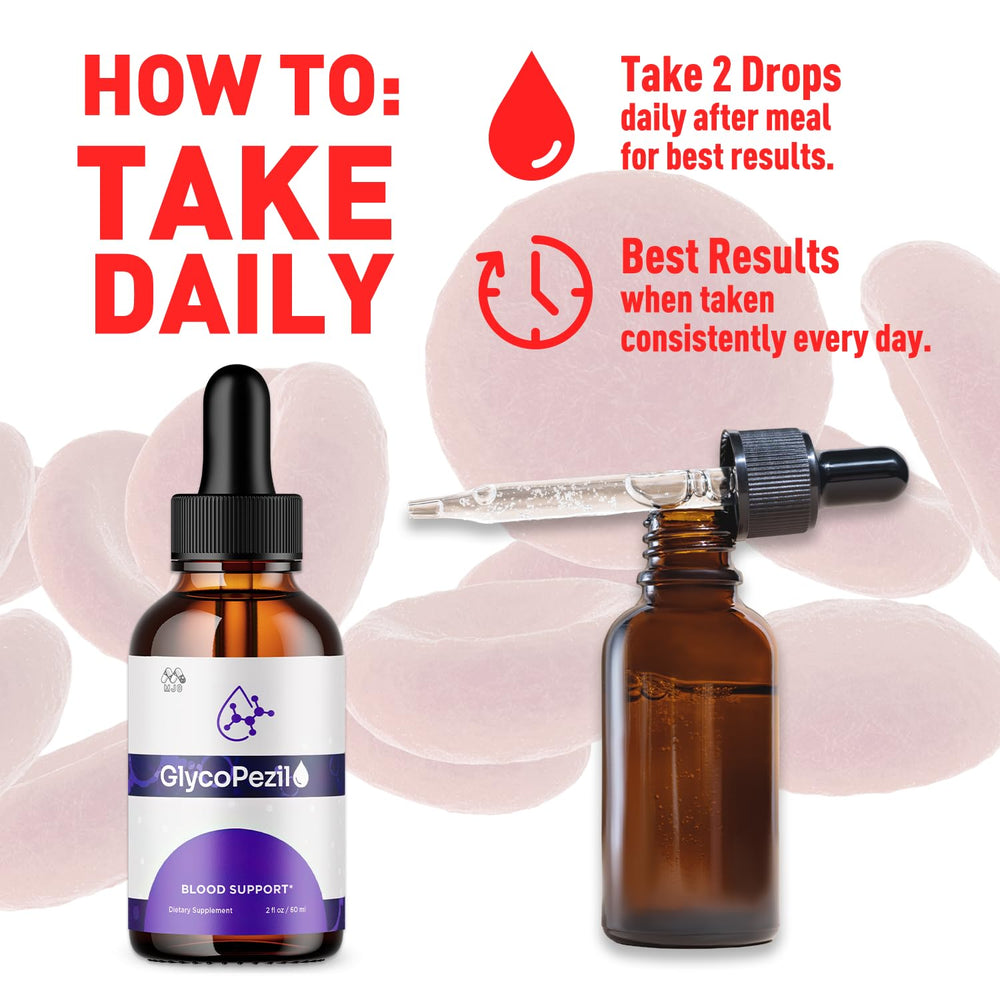 MJO Glycopezil Drops three-pack display for value and routine.