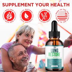 MJO Lung Restore Drops serving idea with water for daily routine