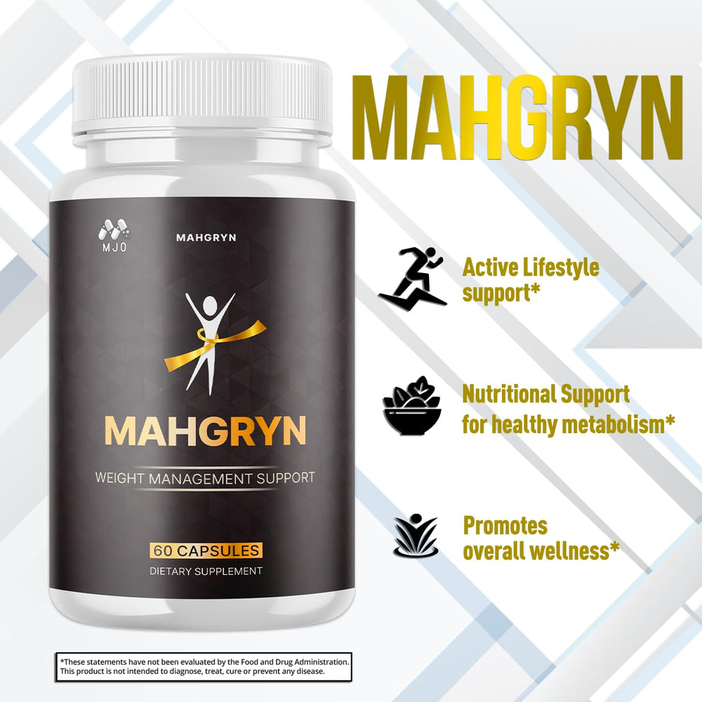MJO Mahgryn capsules ingredients chart explains natural vitamin blend
