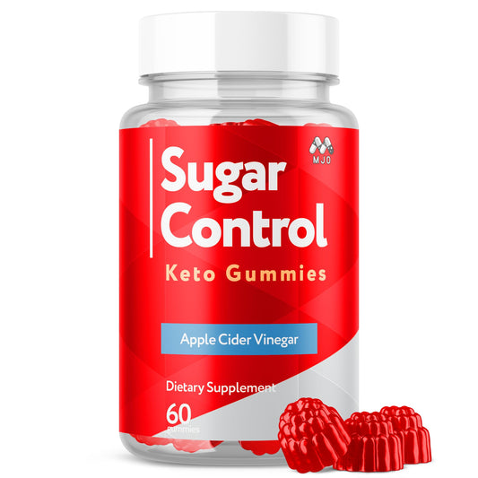 MJO SugarControl Keto Gummies bottle on the counter, keto-friendly daily snack.