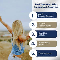 MK Supplements Collagen and Colostrum gut health concept with gentle texture