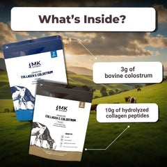 MK Supplements Collagen and Colostrum imagery of hair and nails health