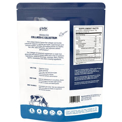 MK Supplements Collagen and Colostrum powder dissolves smoothly for smoothies and hot beverages