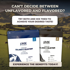 Close-up of skin texture with MK Supplements Collagen & Colostrum for radiance.