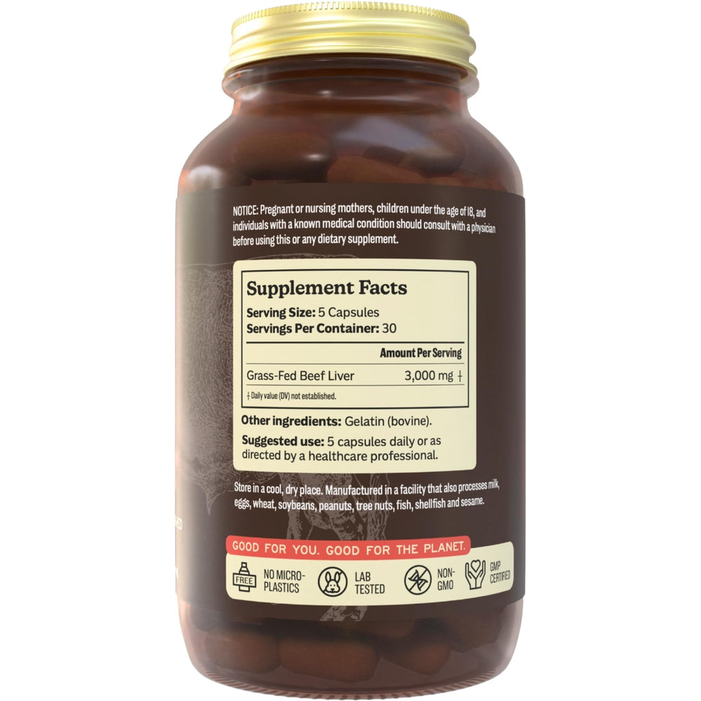 MK Supplements freeze-dried beef liver powder jar emphasizes pure nutrient density