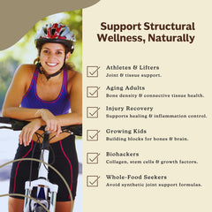 MK Supplements mineral-rich bone and marrow support for teeth health.