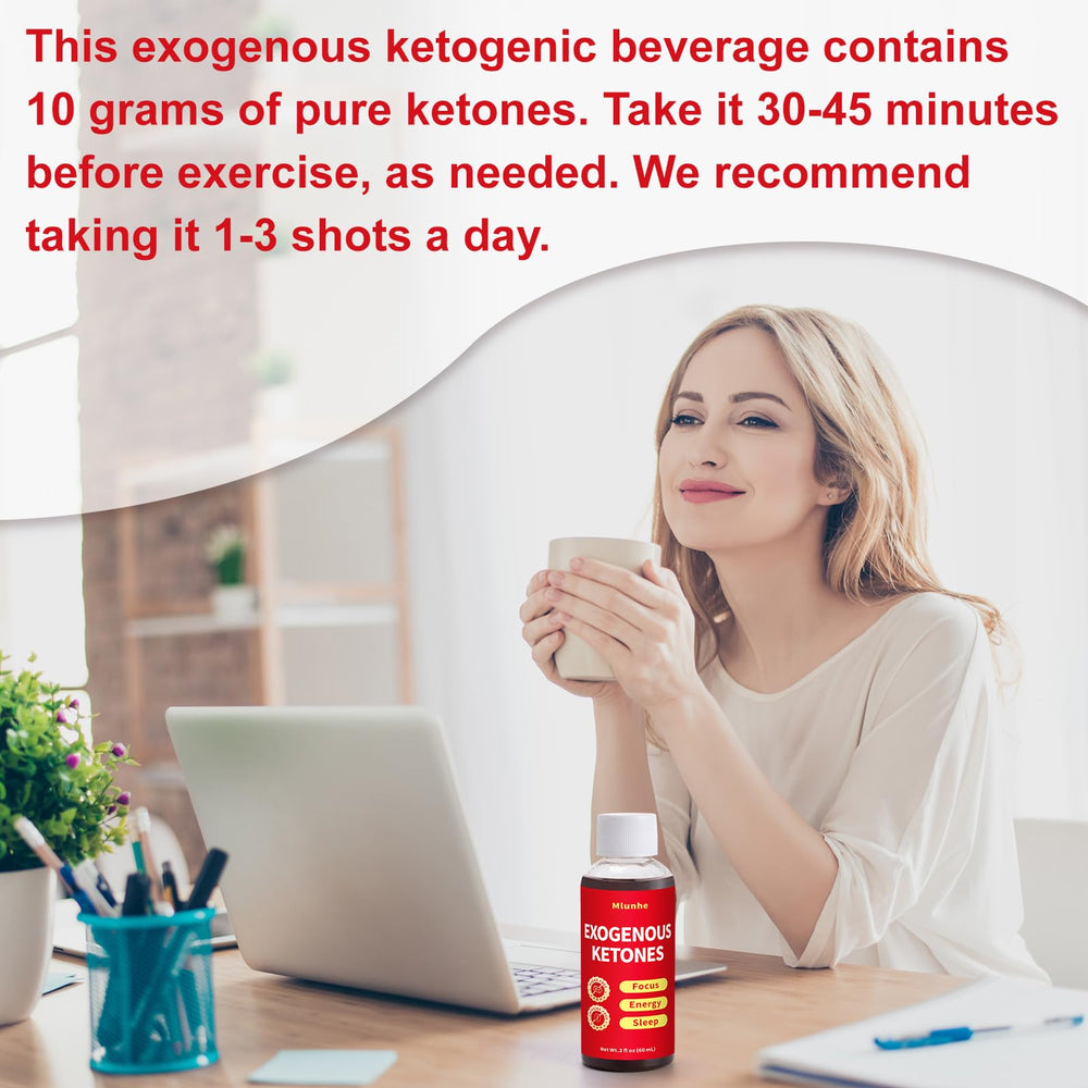 Serving-ready 2-ounce measure of Mlunhe Exogenous Ketones for quick energy.