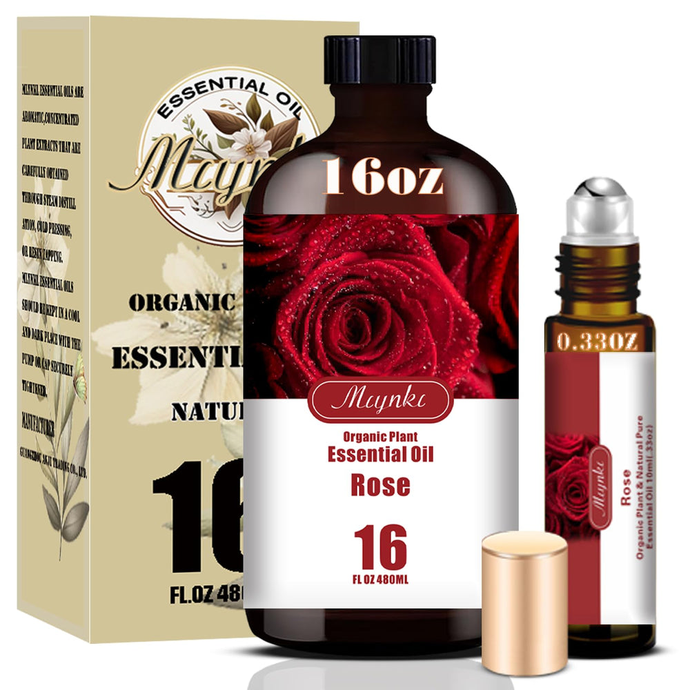 MLYNKL Rose Essential Oil bottle with UV glass protects aroma