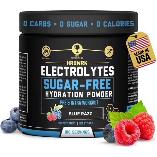 MMA Nutrition HRDWRK bottle showing sugar-free electrolytes for keto hydration