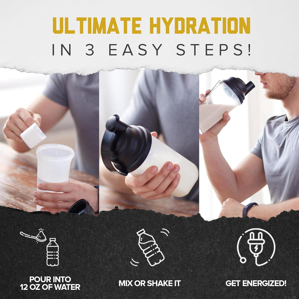 HRDWRK packets on a gym bag for quick electrolyte boosts