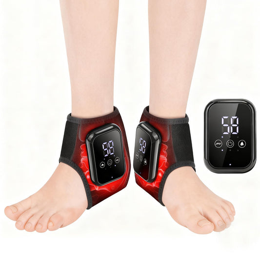 MOAJAZA ankle heating pad in cordless use for on-the-go comfort and targeted warmth