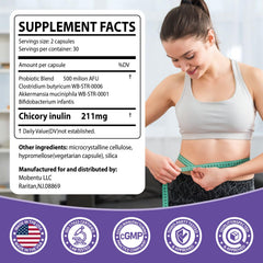 MOBENTU 500M AFU probiotic bottle close-up highlights potency for gut health.