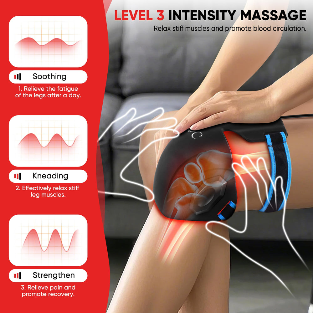 MOCKPOSE heated knee brace delivering warm compression for muscle comfort