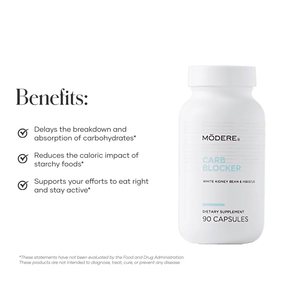 Modere Carb Blocker packaging box showing brand design and ease.