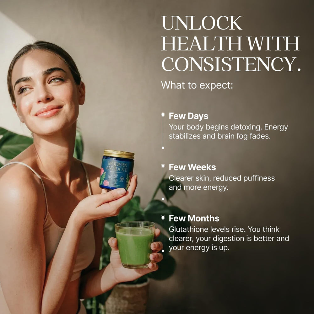 Modern Antidote Modern Toxin Detox Powder ingredients panel on label