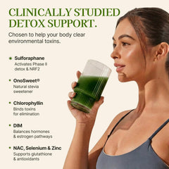 Modern Antidote Modern Toxin Detox Powder mixing glass with prepared drink