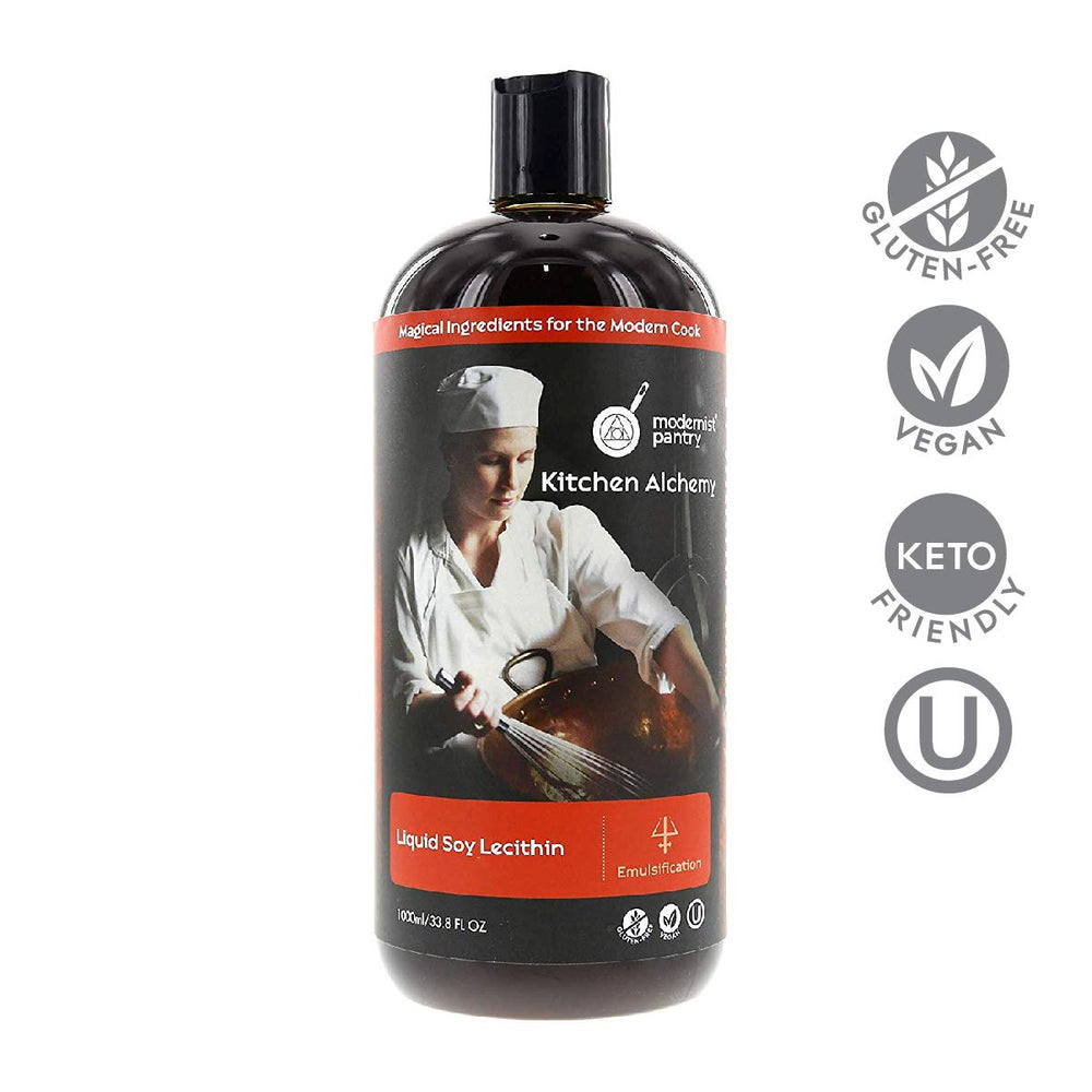 Modernist Pantry liquid soy lecithin pours smoothly to blend fats and water