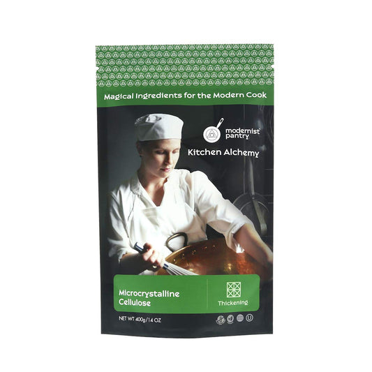 Modernist Pantry MCC powder container showing premium food-grade cellulose for cooking
