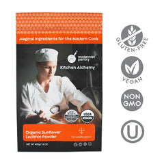 Modernist Pantry Sunflower Lecithin Powder emulsifier in action for smooth sauces.