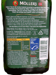Close-up of the citron label with lemon flavor and no fishy aftertaste.