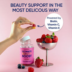 Moerie strawberry-flavored gummies offer a tasty way to support daily beauty routines.