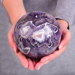 MOGEMT crystal ball displayed in living room decor for a calming ambiance