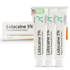 MOHNARK lidocaine hemorrhoid cream tube offers temporary numbness for discomfort during daily activities.