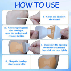 Moiscckel H-type bandage shows a shape suited for tricky skin areas.
