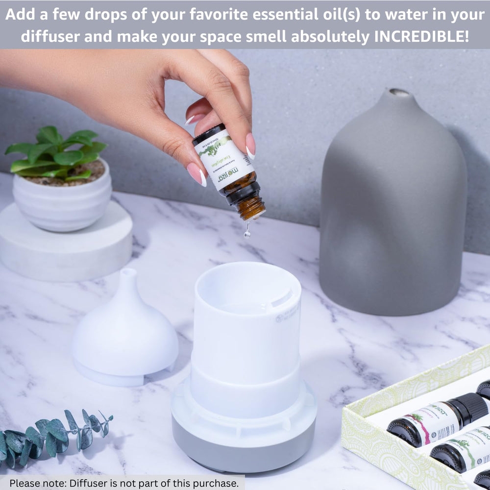 MO'JIZA sustainably sourced oils highlighted in eco-friendly packaging.