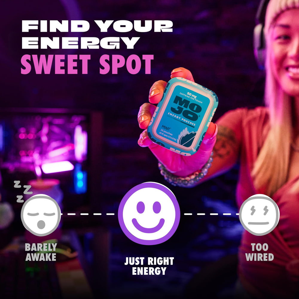 MOJO Energy Pouches Mint in a morning routine for steady momentum.