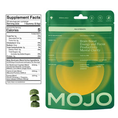 Mojo L-Theanine ingredient visual hints calm focus without jitters.