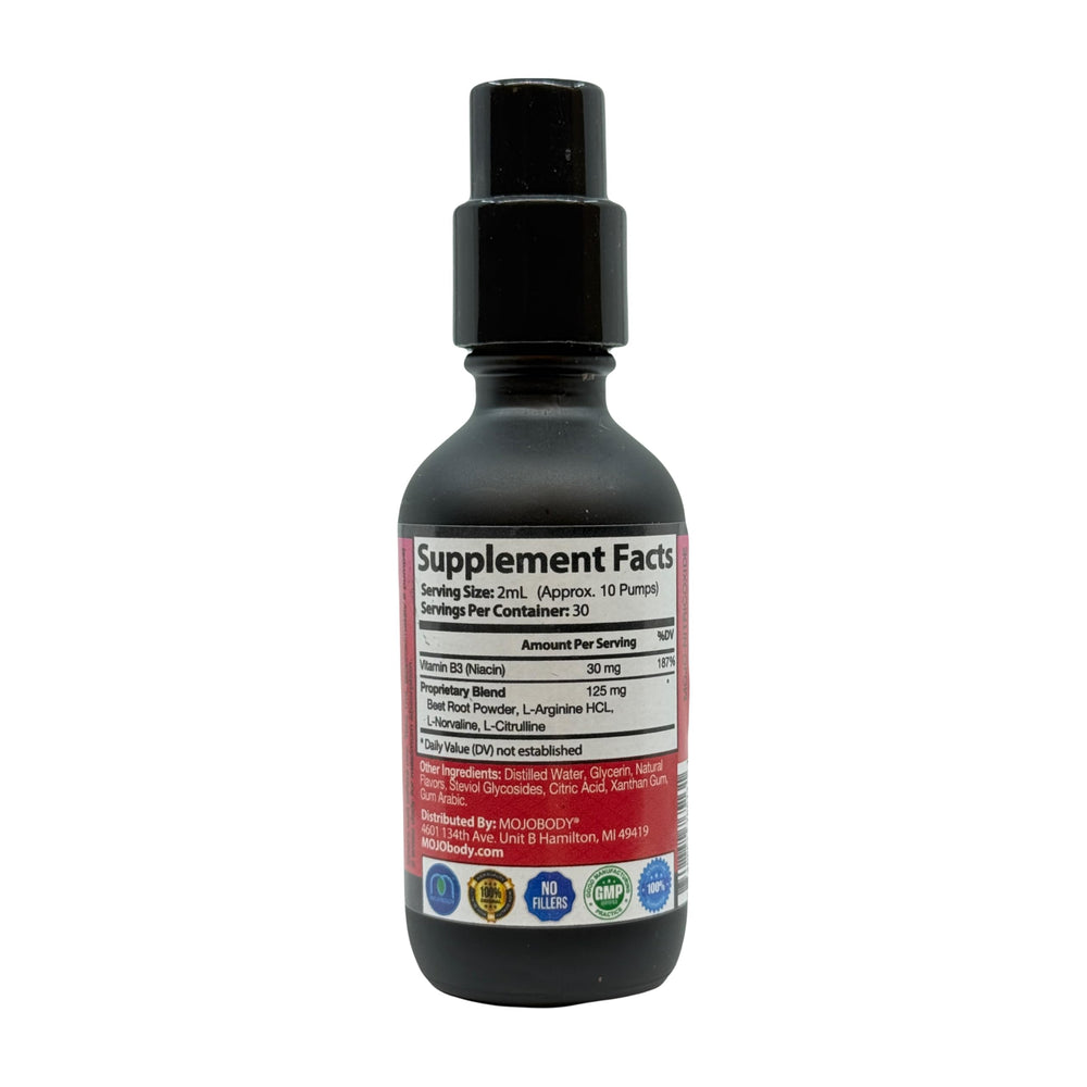 MOJObody Nano Nitric Oxide 2oz in use, highlighting quick access