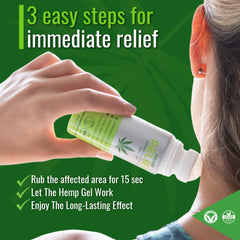 Moline You roll-on is shown on neck and shoulders for quick, portable comfort.