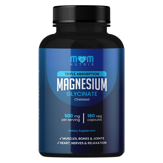 MOM NUTRIX magnesium glycinate bottle for daily support